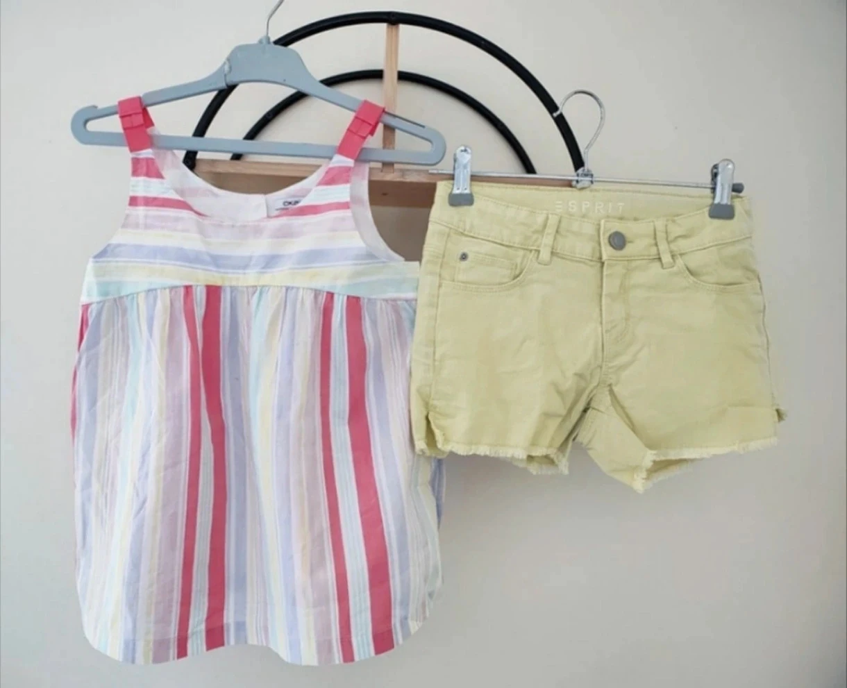 10 ans ensemble été blouse Okaïdi et short esprit